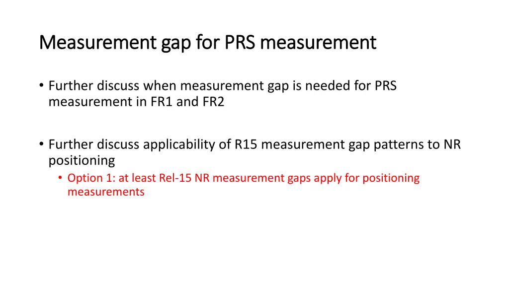 measurement gap for prs measurement measurement