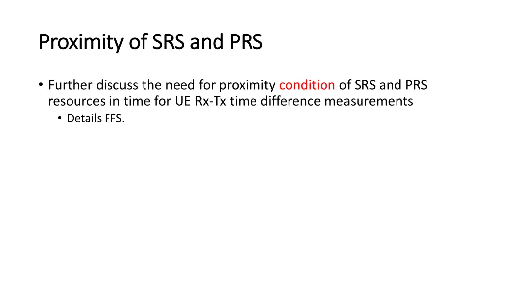 proximity of srs and prs proximity of srs and prs