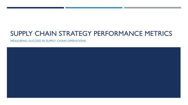supply chain strategy performance metrics