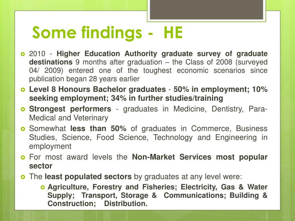 some findings he