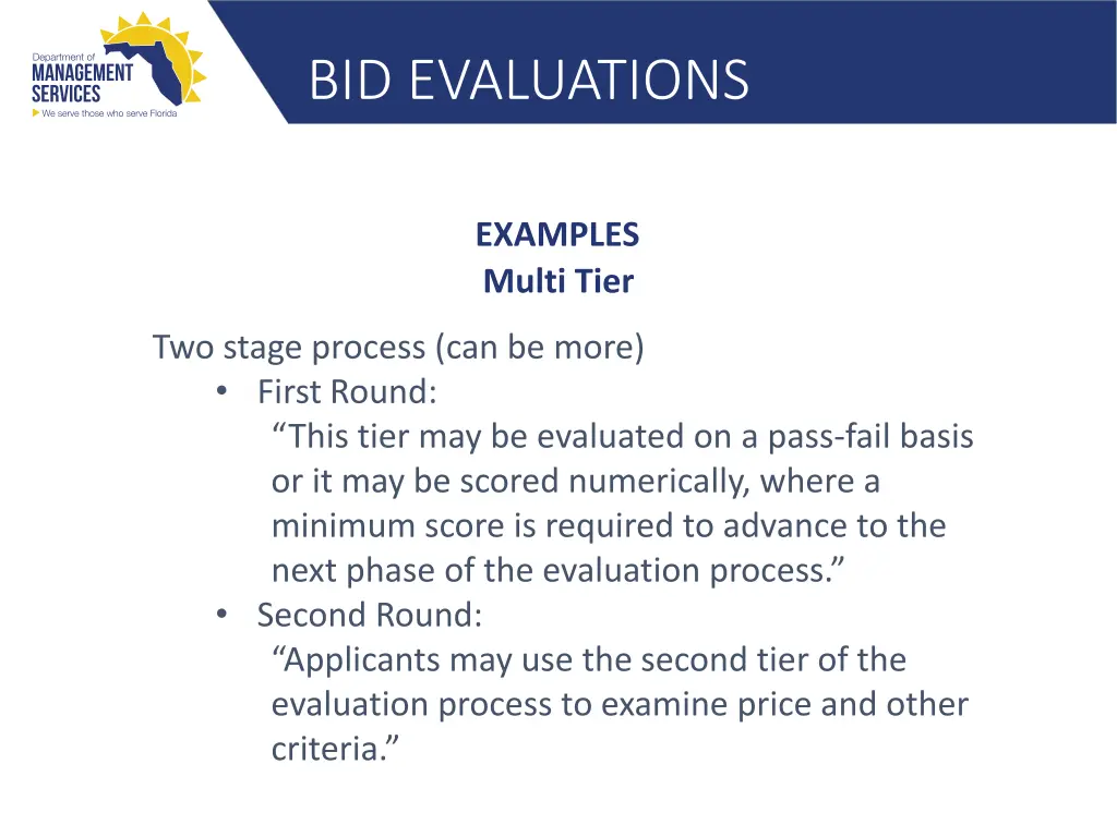 bid evaluations 14