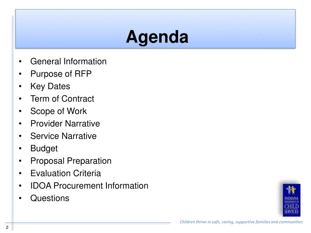agenda