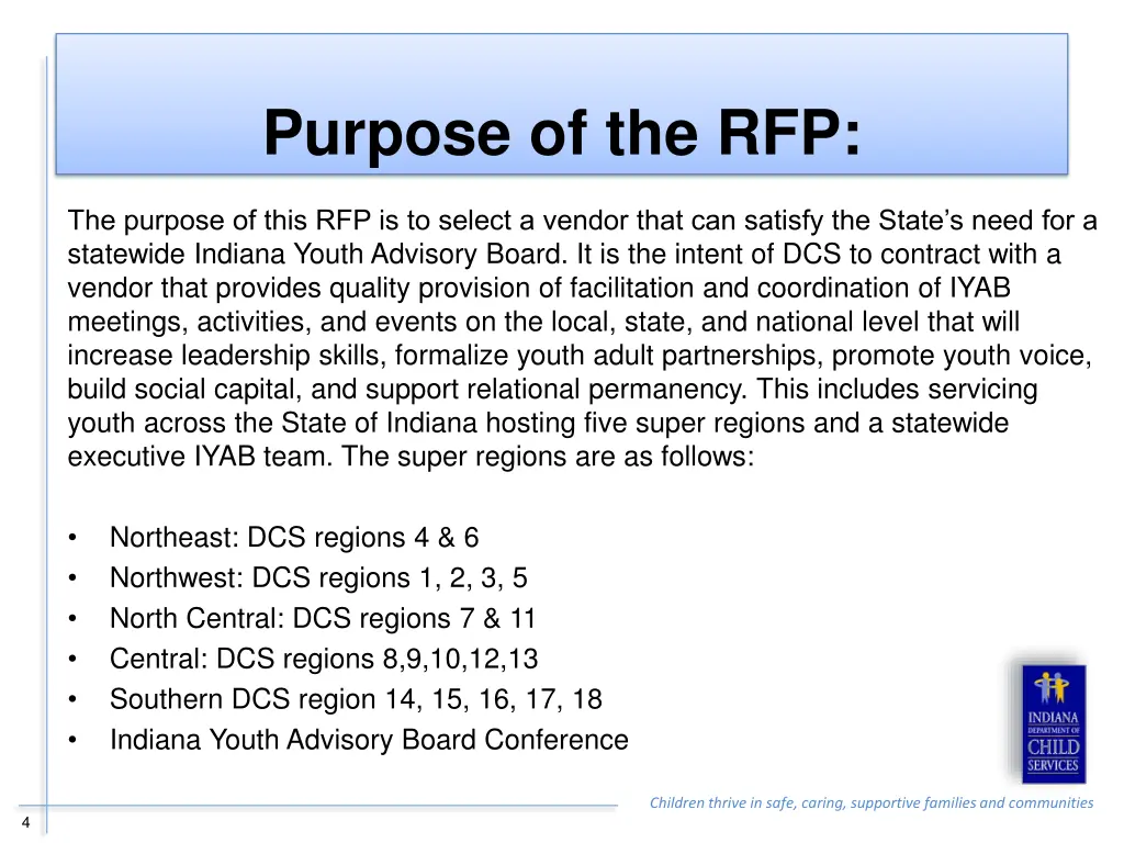 purpose of the rfp