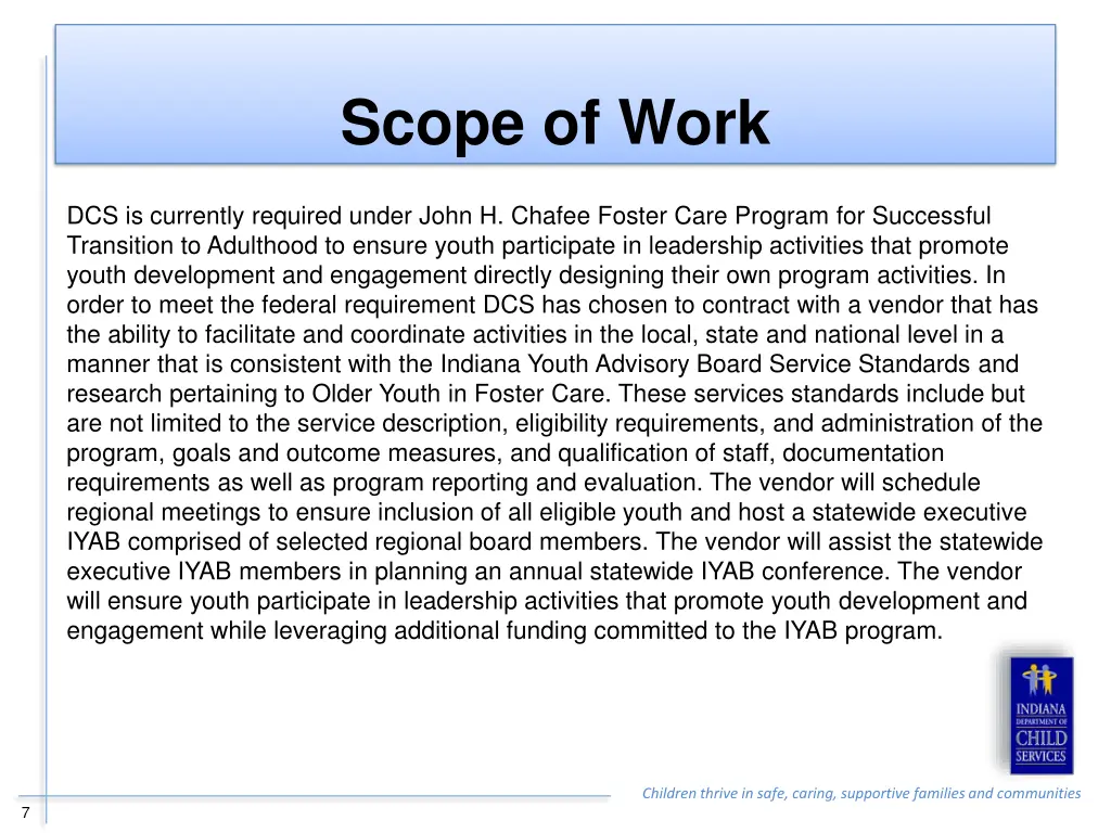 scope of work