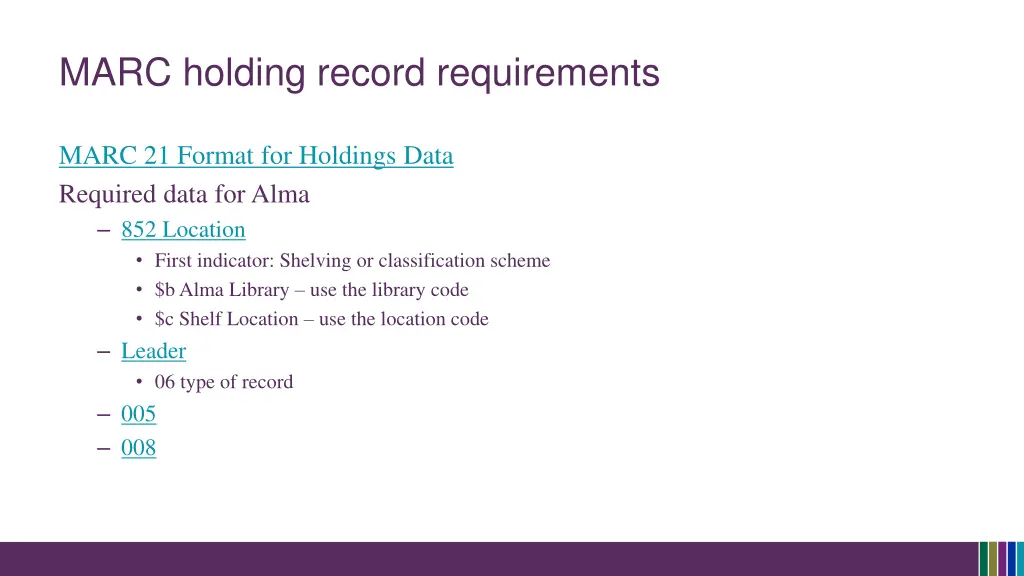 marc holding record requirements