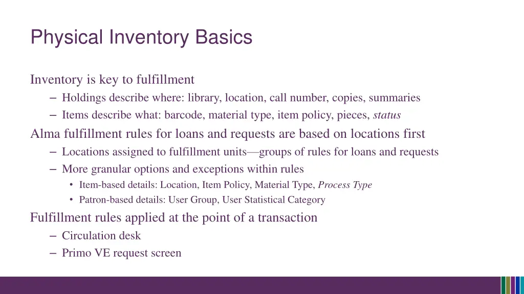 physical inventory basics