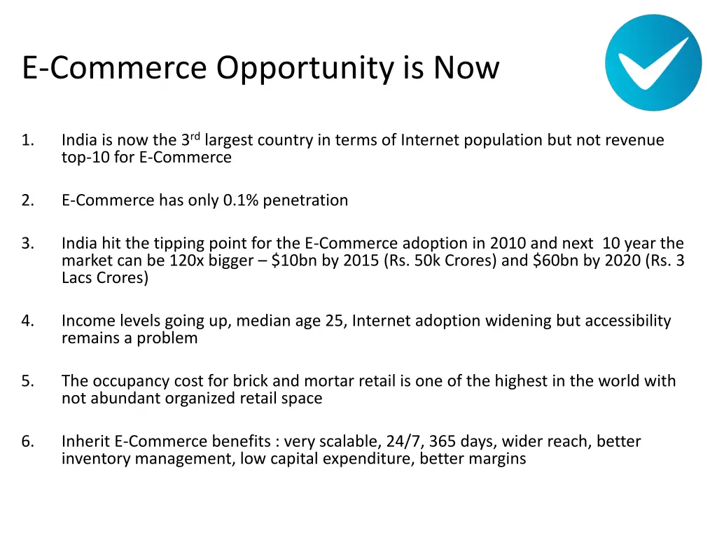 e commerce opportunity is now