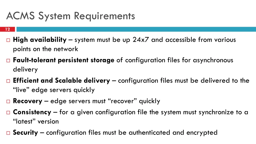 acms system requirements