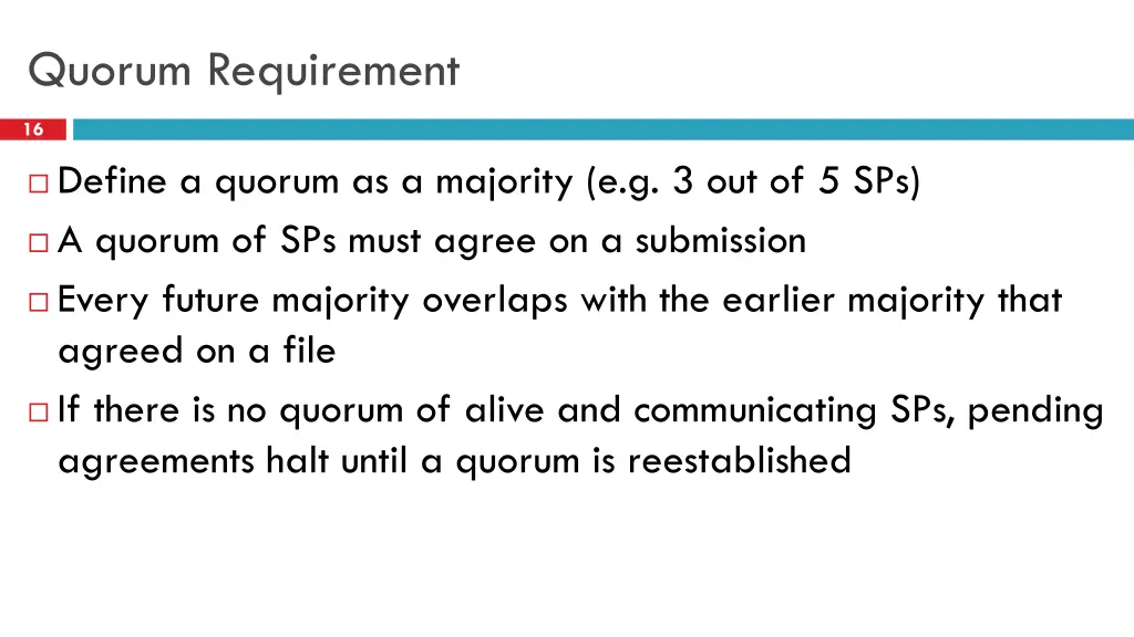 quorum requirement