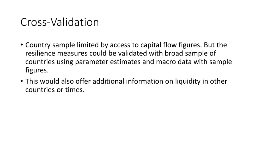cross validation