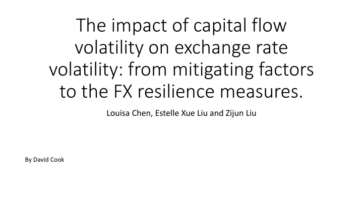 the impact of capital flow volatility on exchange