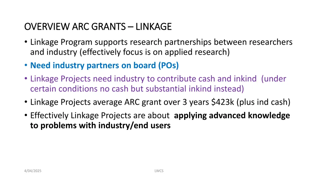 overview arc grants overview arc grants linkage