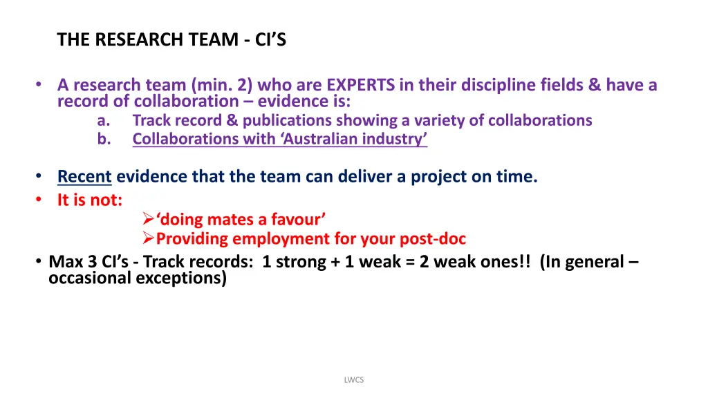 the research team ci s