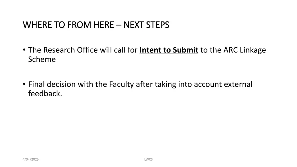 where to from here where to from here next steps