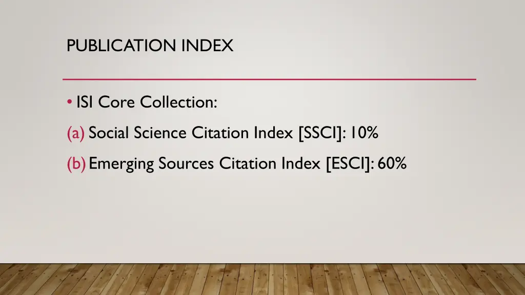 publication index