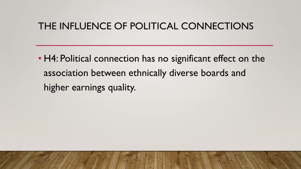 the influence of political connections 1