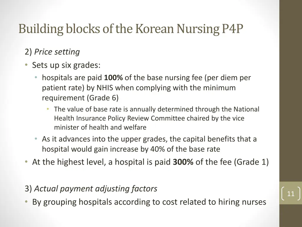 building blocks of the korean nursing p4p