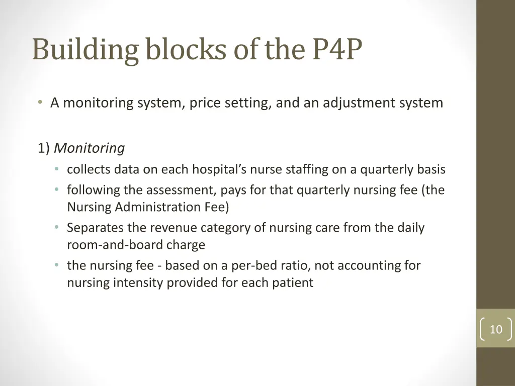 building blocks of the p4p