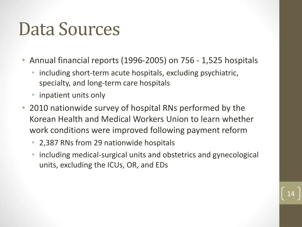 data sources