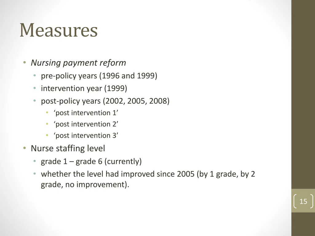 measures