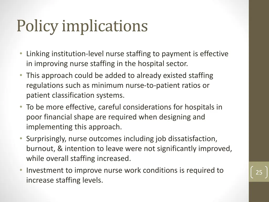 policy implications
