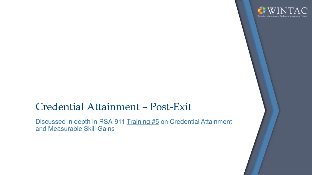 credential attainment post exit