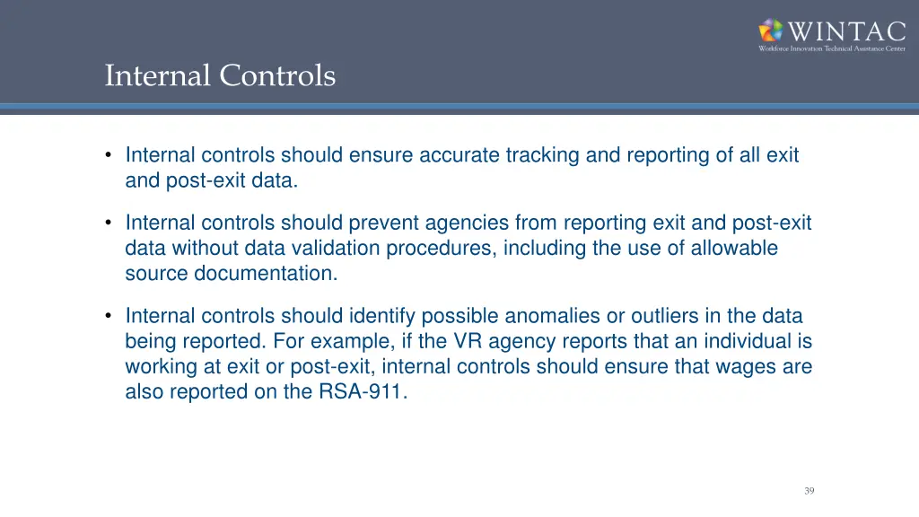 internal controls