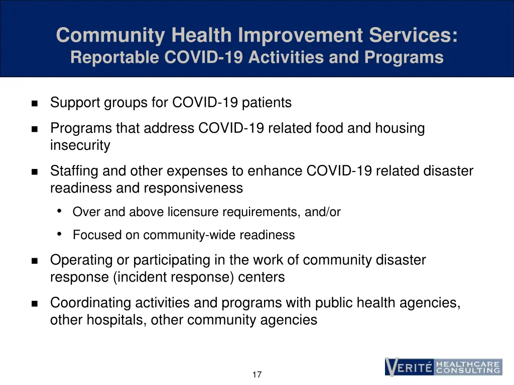 community health improvement services reportable 1