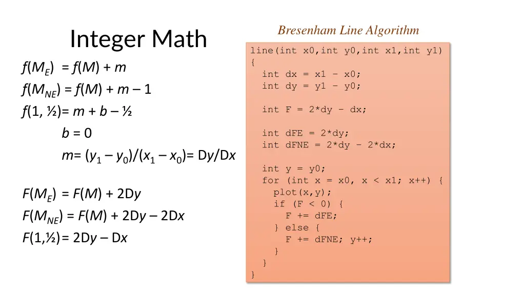 bresenham line algorithm
