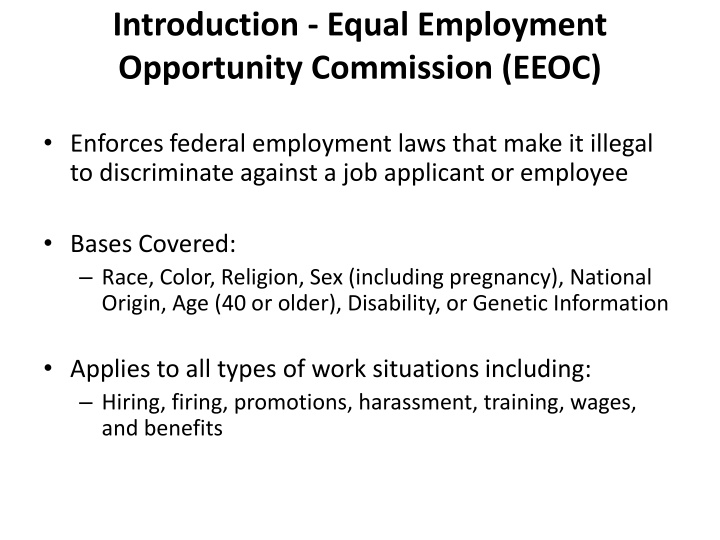 introduction equal employment opportunity
