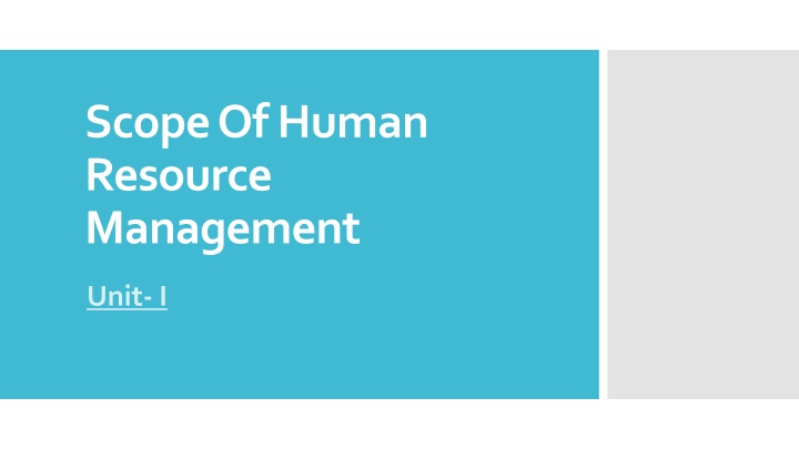 scope of human resource management
