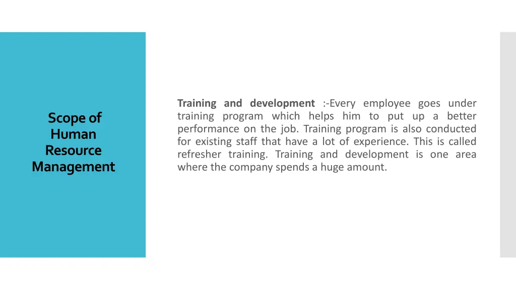 training and development every employee goes