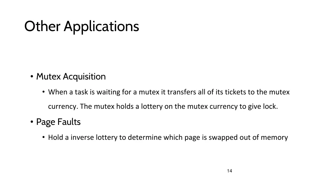other applications