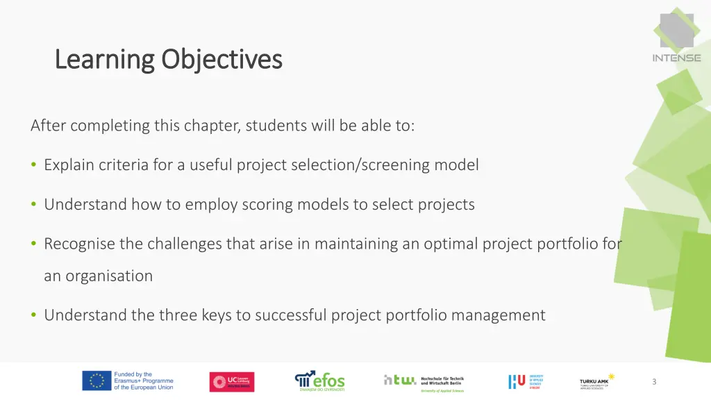 learning objectives learning objectives