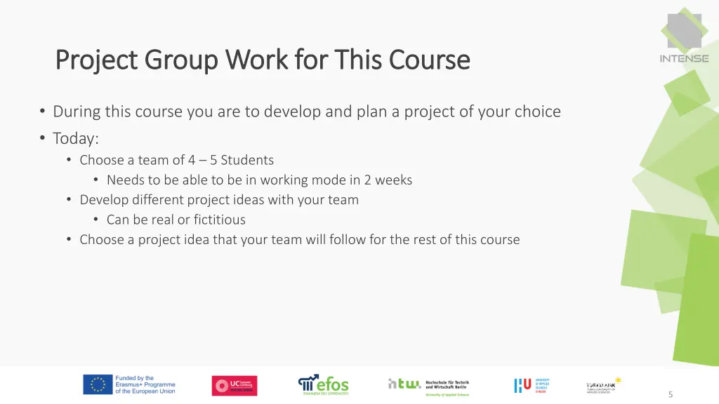 project group work for this course project group