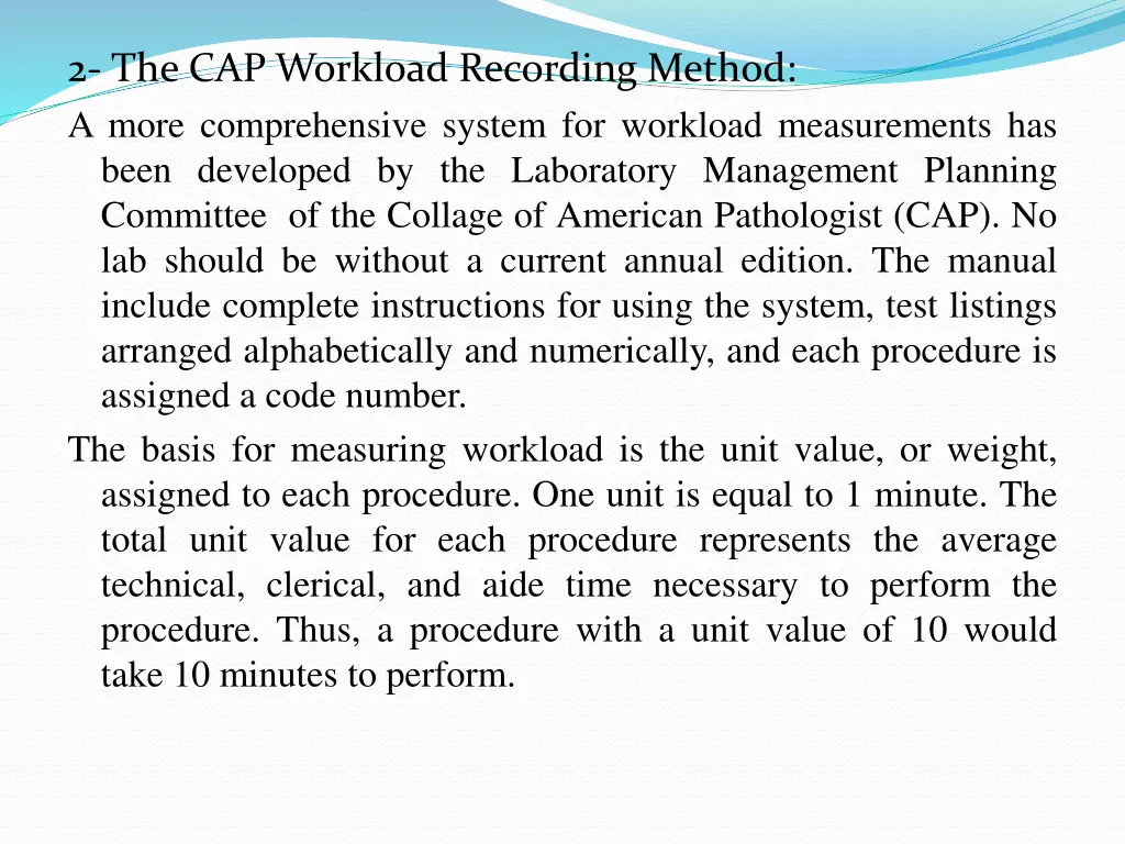 2 the cap workload recording method a more