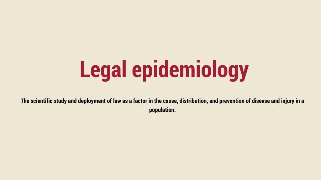 legal epidemiology