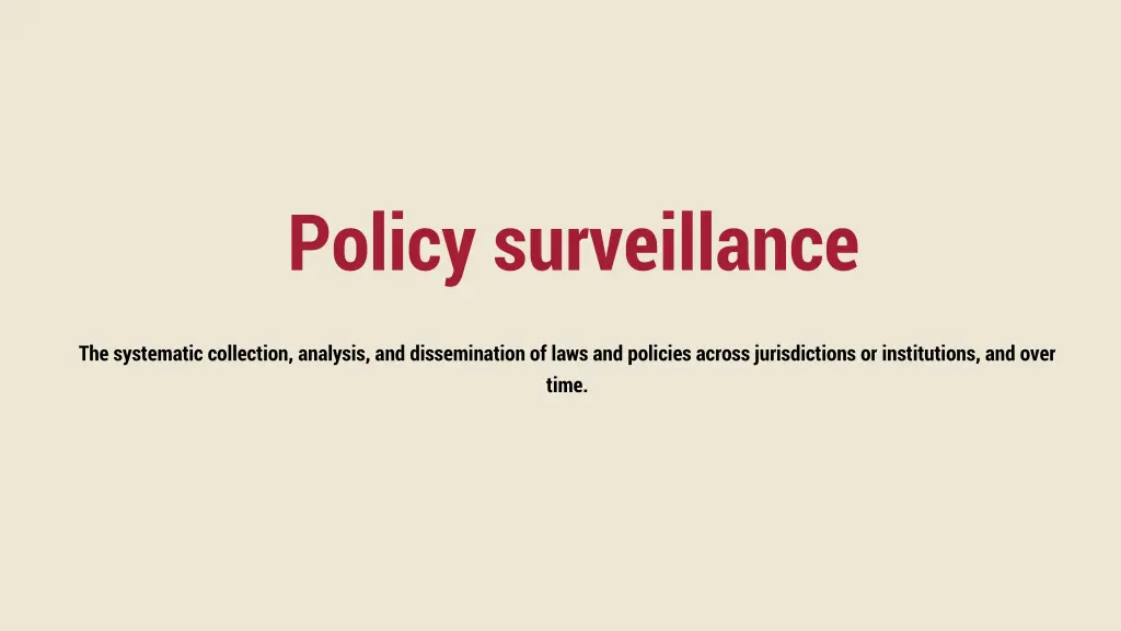 policy surveillance