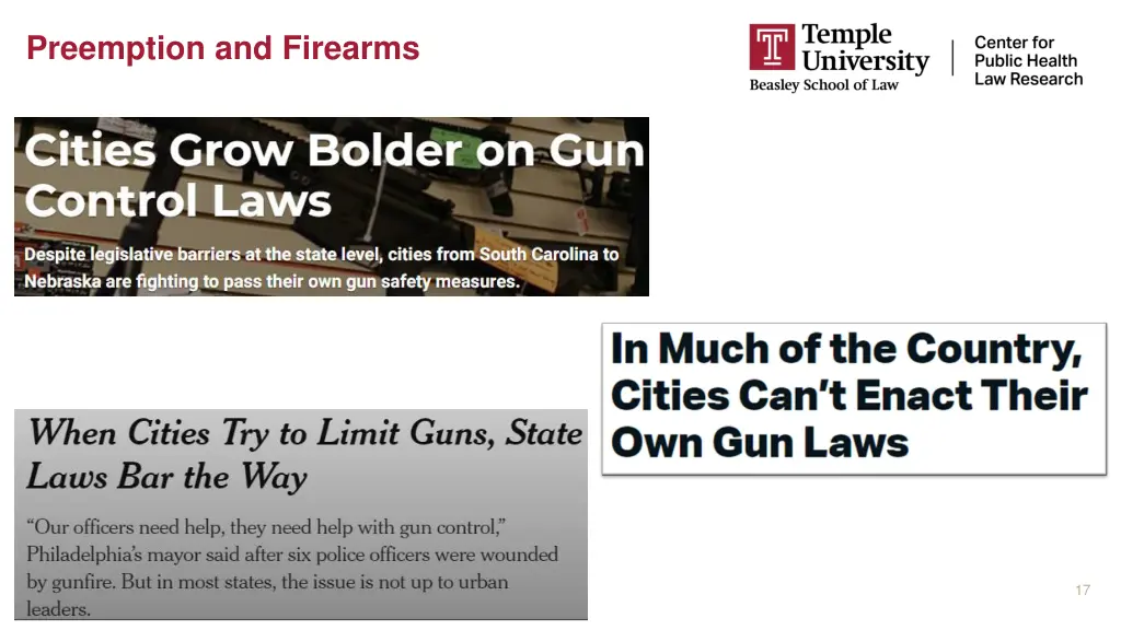 preemption and firearms