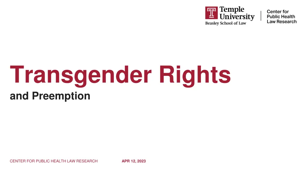 transgender rights and preemption