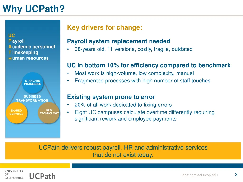 why ucpath