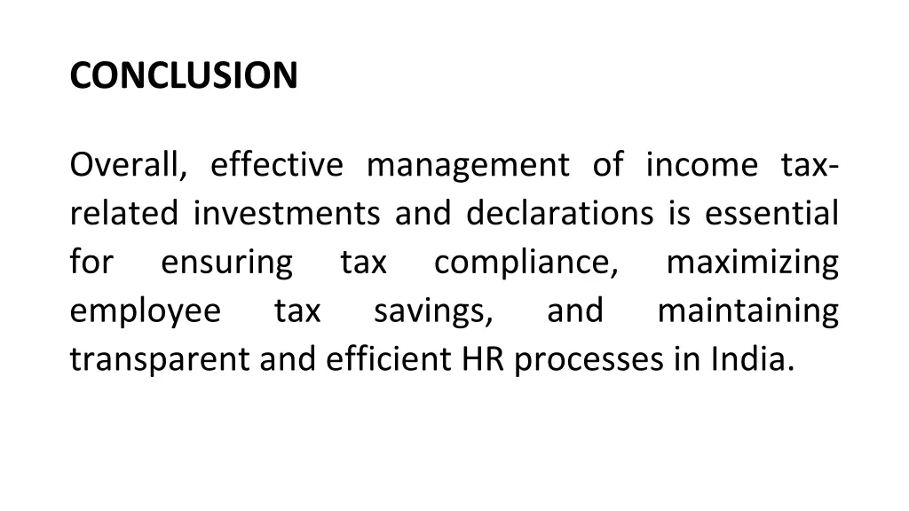 conclusion