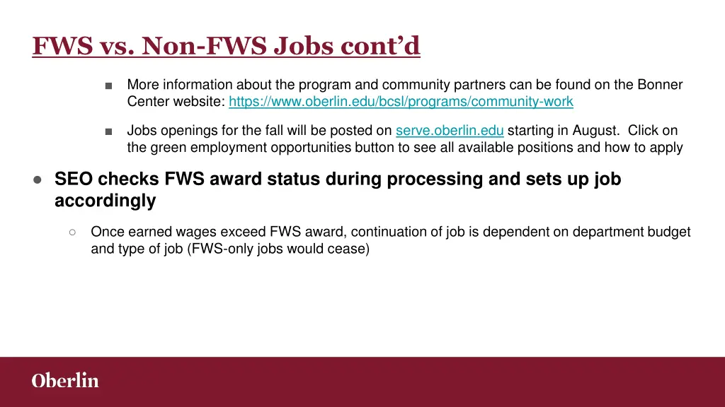 fws vs non fws jobs cont d