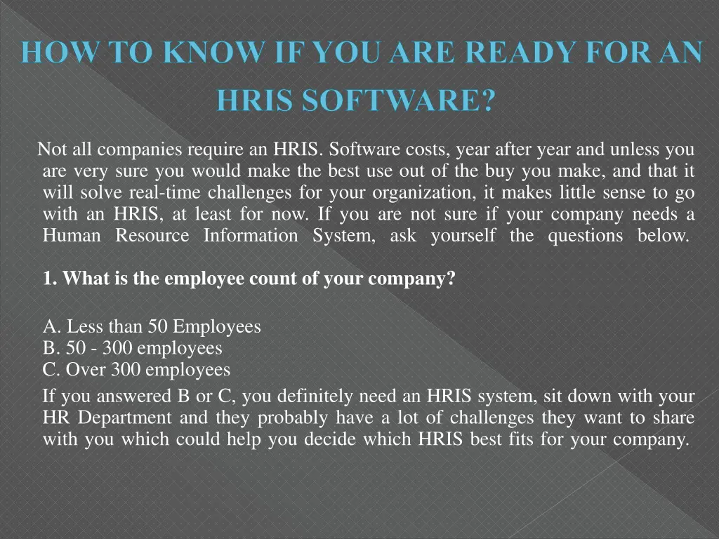 how to know if you are ready for an hris software