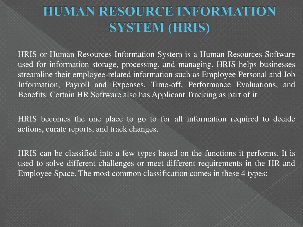 human resource information system hris