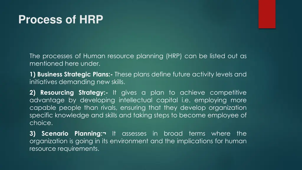 process of hrp