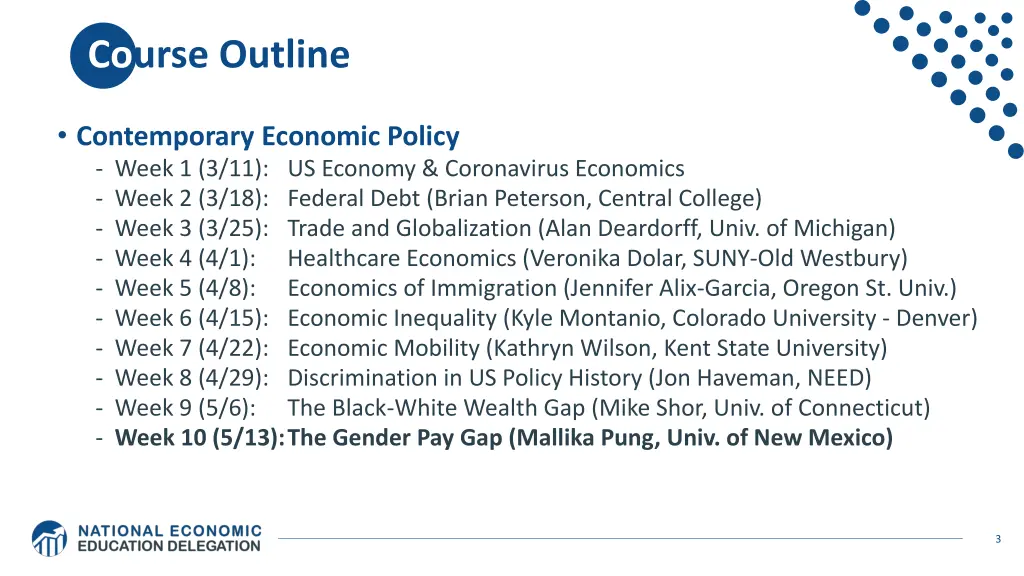 course outline