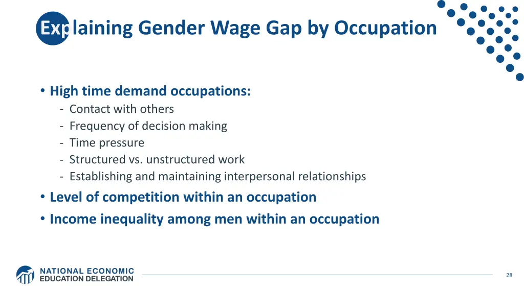 explaining gender wage gap by occupation 1