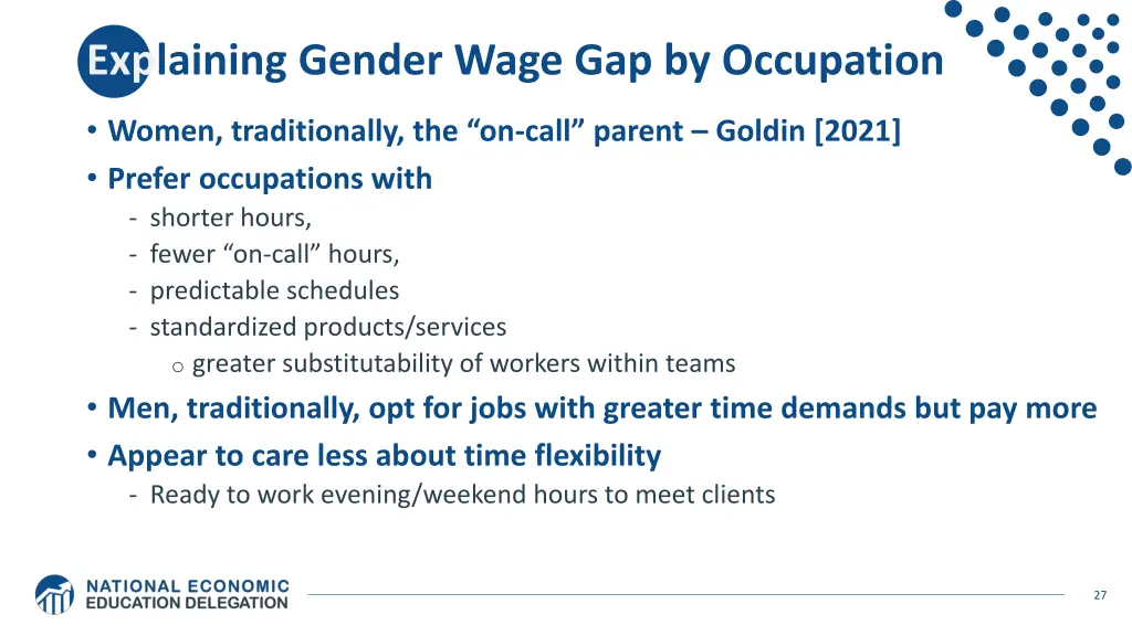 explaining gender wage gap by occupation