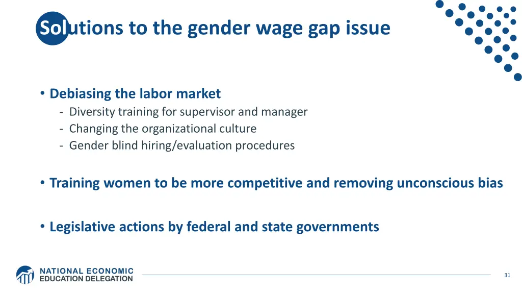 solutions to the gender wage gap issue